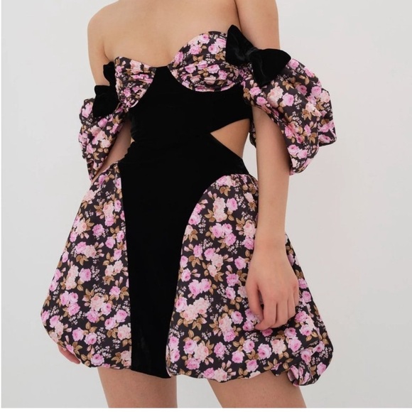 For Love & Lemons Kate Mini Dress Pink New with Tags! - Picture 3 of 11